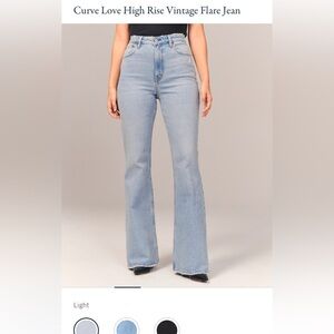 Abercrombie Curve Love High Rise Vintage Flare Jeans 28L